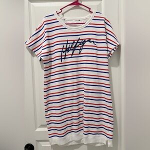 Tommy Hilfiger Sport Short Sleeve Signature RED WHITE BLUE Striped Summer Dress